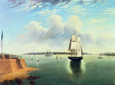 Blick auf New York von Bedloes Island, 1867 von Joseph B. Pringle